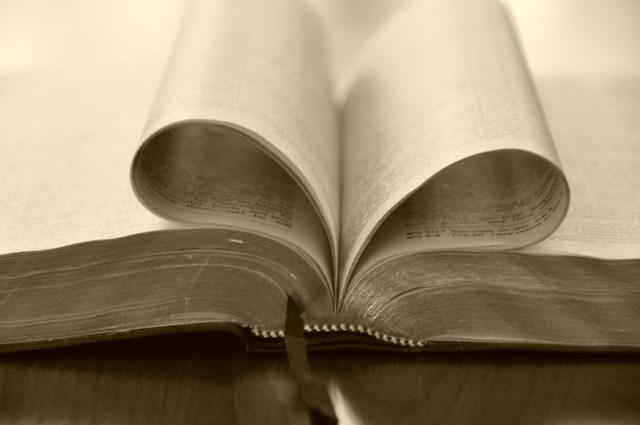 Bible Heart Sepia