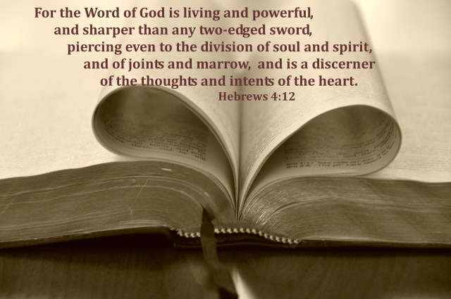 Bible Heart Sepia- Heb 4-12